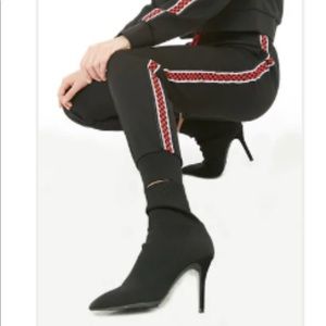 Forever 21 Checkered Trim Trousers